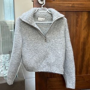 Wilfred quarter zip, wool sweater.